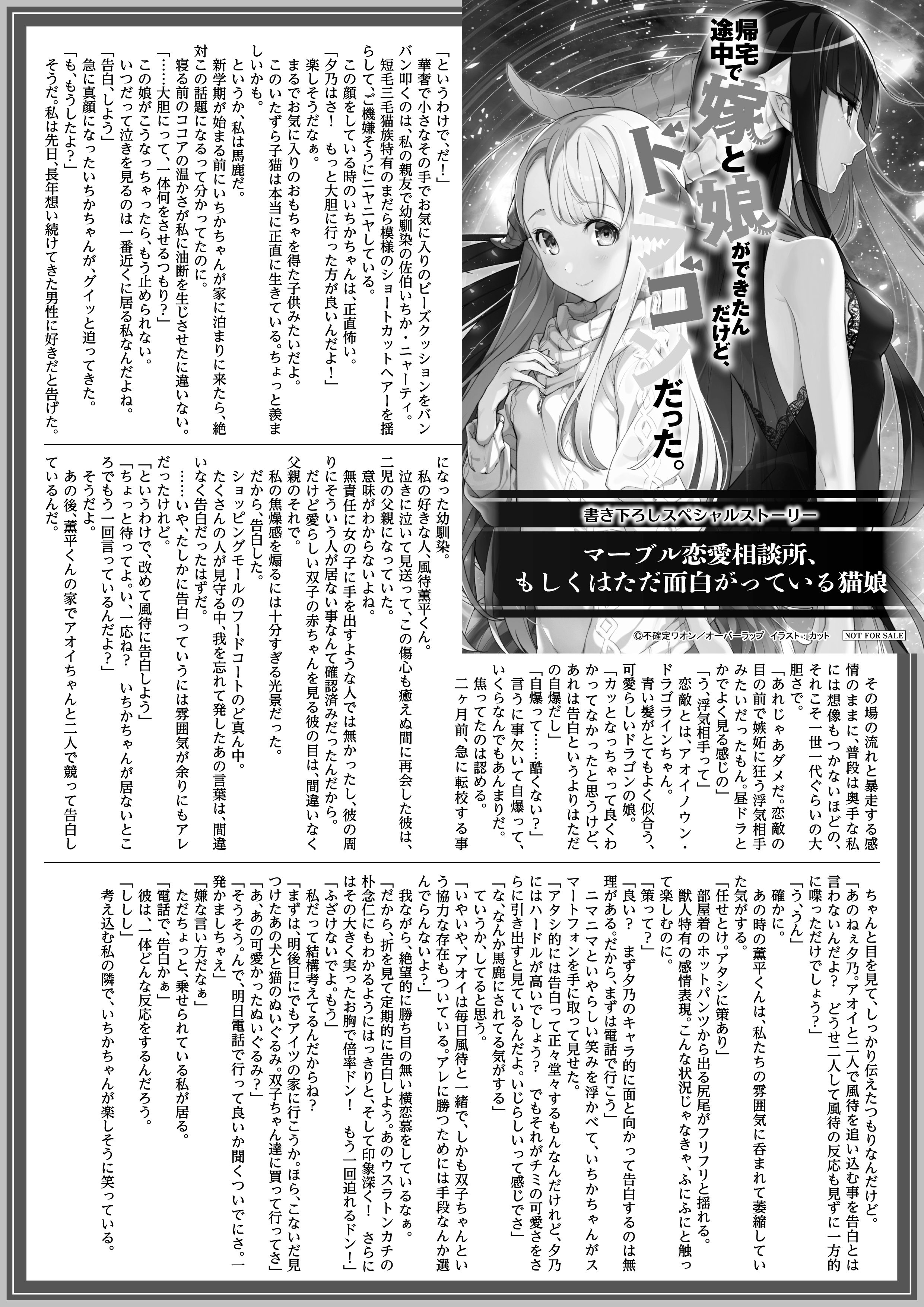 【ノベルス】「帰宅途中で嫁と娘ができたんだけど、ドラゴンだった。 2」A4SSペーパー